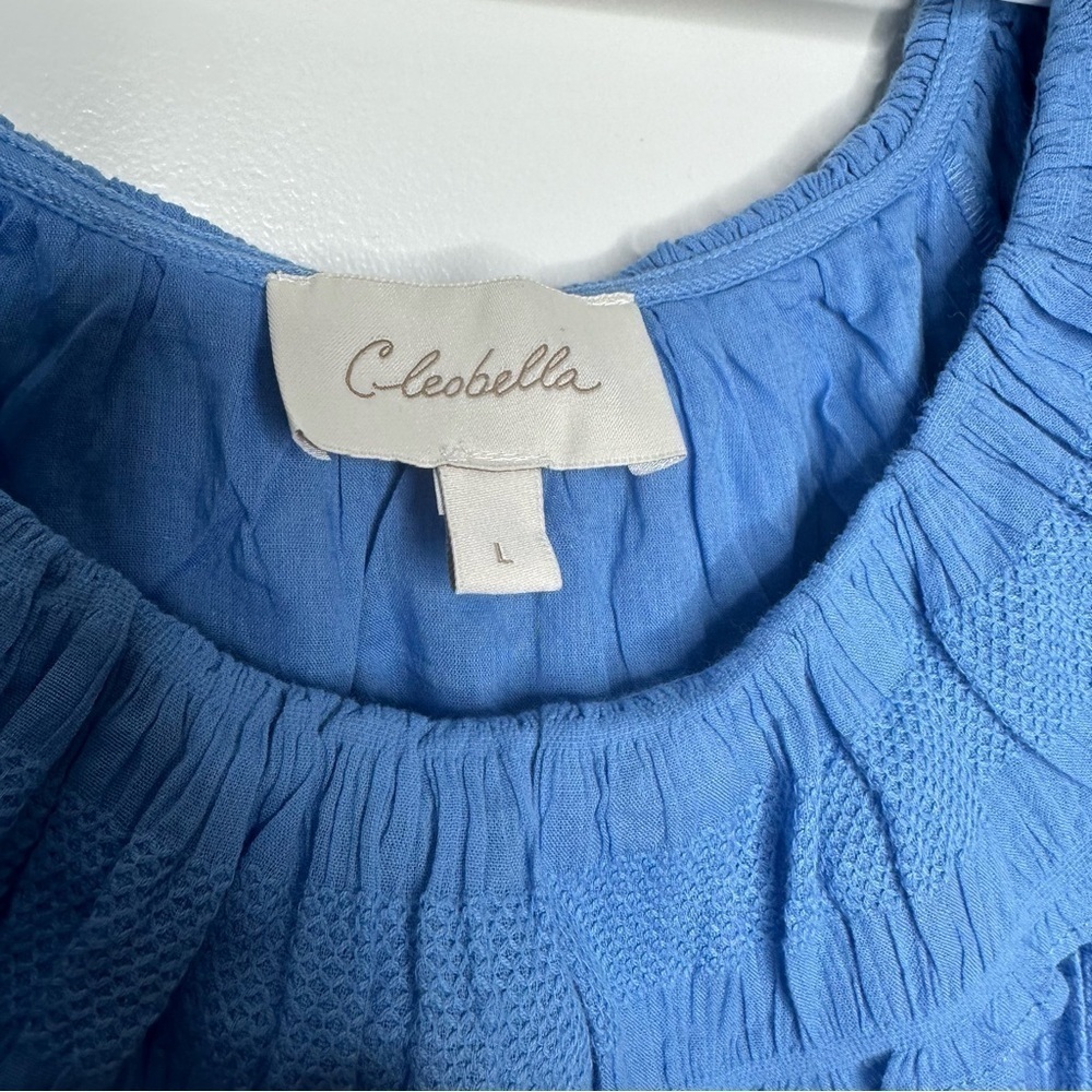 New Cleobella Mini Dress in Blue Size Large - Picture 4 of 7
